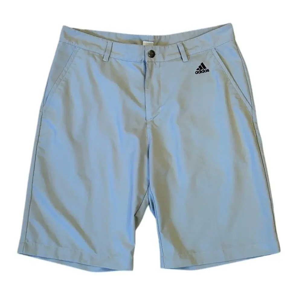 adidas Men’s Golf Shorts Gray Lightweight Flat Front Stretch Size 32 9